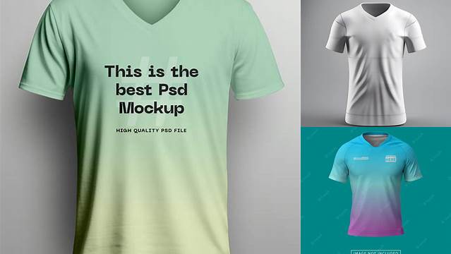 4213+ Jersey V Neck Mockup Professional PSD Resource