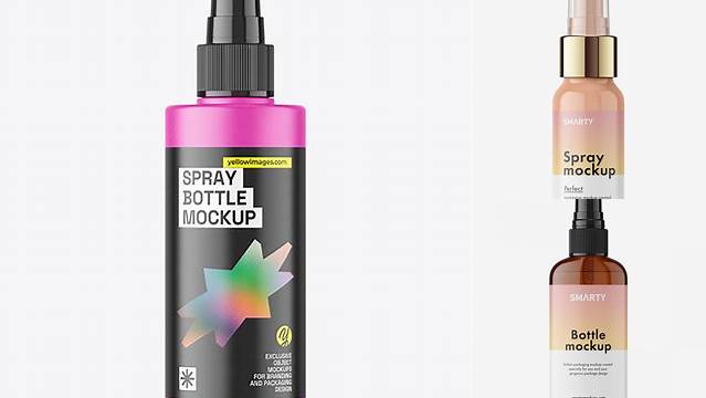 4214+ Mist Spray Bottle Mockup Free Hight Resolution