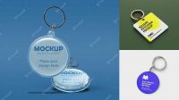 4217+ Acrylic Keychain Mockup Free Easy Editable