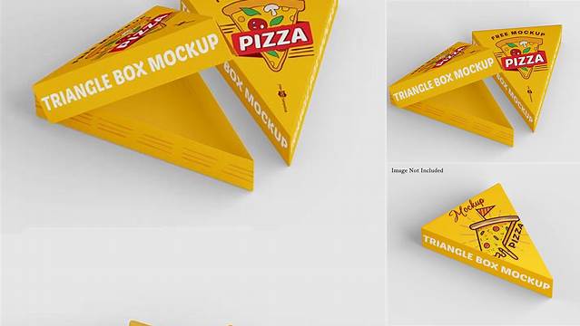 422+ Triangle Box Mockup Smart Object PSD