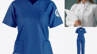 4227+ Medical Uniform Mockup Free Free PSD