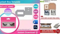 4250+ Eyelashes Box Template Free PSD