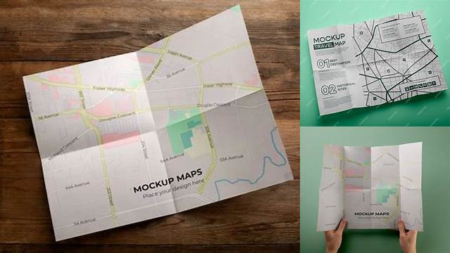 426+ Paper Map Mockup For Free Download