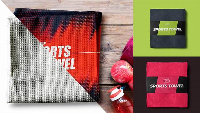 4265+ Sports Towel Mockup Mockup PSD