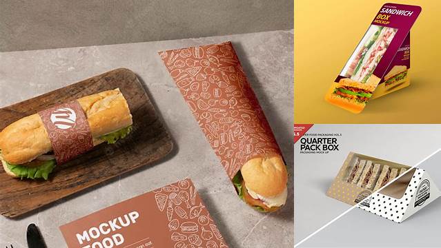 4277+ Sandwich Wrap Mockup Free Free PSD