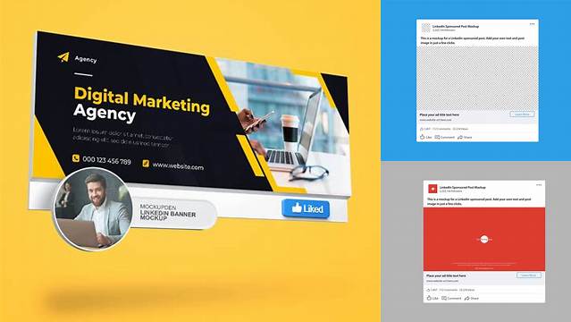 4306+ Linkedin Ad Mockup PSD Free Download