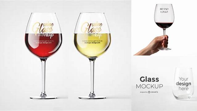 4308+ Wine Glass Mockup Free Smart Layer PSD