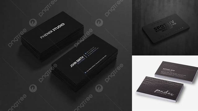 4337+ Business Card Spot Uv Mockup Smart PNG Image