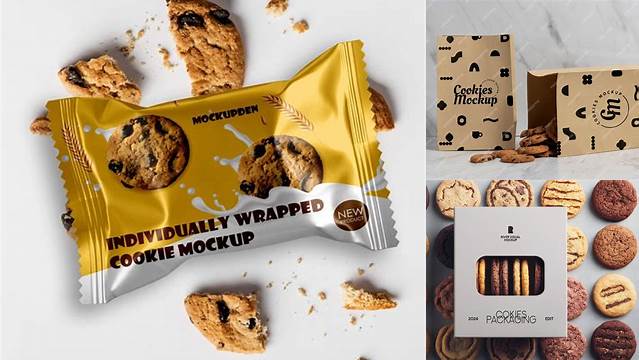 4358+ Cookie Packaging Mockup Free High-Quality Editable PSD