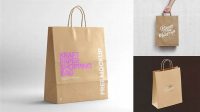 4374+ Kraft Paper Bag With Window Mockup Free Mockup PSD Free Download