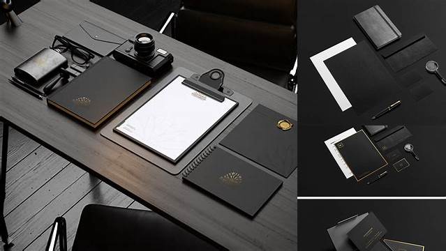 4375+ Black Stationery Mockup For Free Download