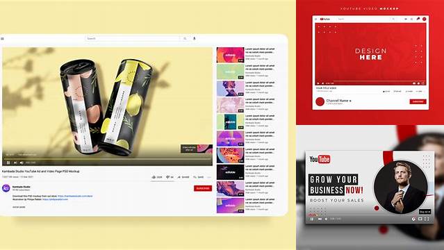 4384+ Youtube Ad Mockup Editable PSD File