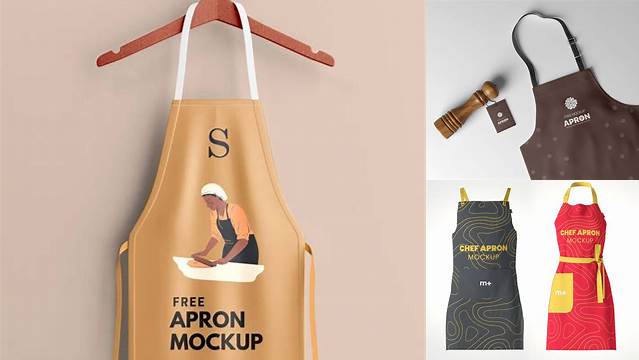 4388+ Apron Mockup Free Download Modern Design PSD