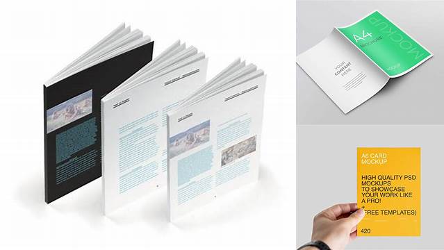 4411+ A6 Booklet Mockup Layered Photoshop Template