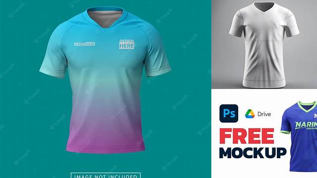 4430+ V Neck Jersey Mockup Premium Design Freebie