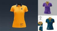 4432+ Female Polo Shirt Mockup Psd Free Download Best for Showcase