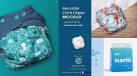 4438+ Diaper Mockup Free Layered Photoshop Template