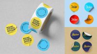 4445+ Circle Sticker Mockup Smart Editable Design Mockup