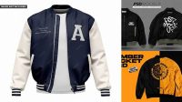 4448+ Mockup Bomber Jacket Psd Include TIFF