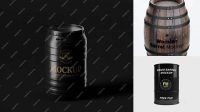 4454+ Barrel Mockup Free PSD