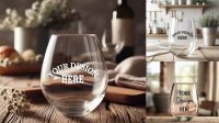 4461+ Stemless Wine Glass Mockup Best for Showcase