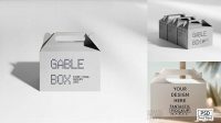 4469+ Gable Box Mockup Free Download Include TIFF