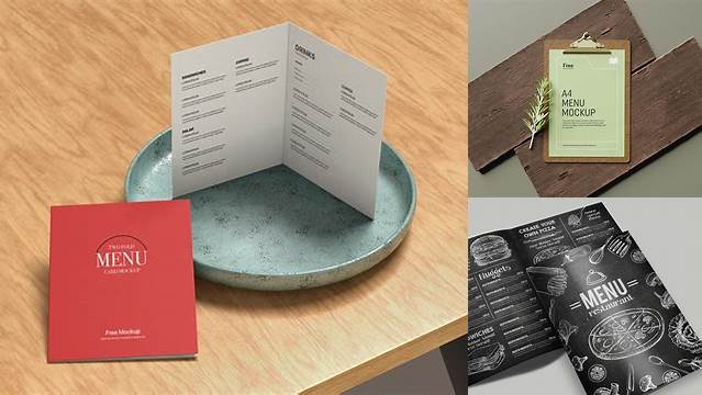 447+ Menu Mockup Exclusive Free PSD Mockups