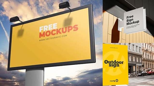 4484+ Outdoor Sign Mockups Download Free