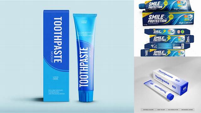 4486+ Toothpaste Box Mockup Free Creative Design Resource