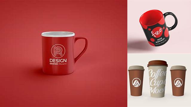 4502+ Red Cup Mockup Layered PSD File Free Download