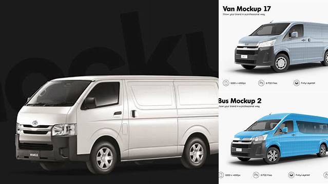 451+ Toyota Hiace Van Mockup Free Download PSD Download