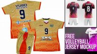 4514+ Mockup Jersey Voli Cdr Premium PSD Freebie