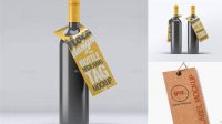 4518+ Bottle Neck Tag Mockup Editable PSD File