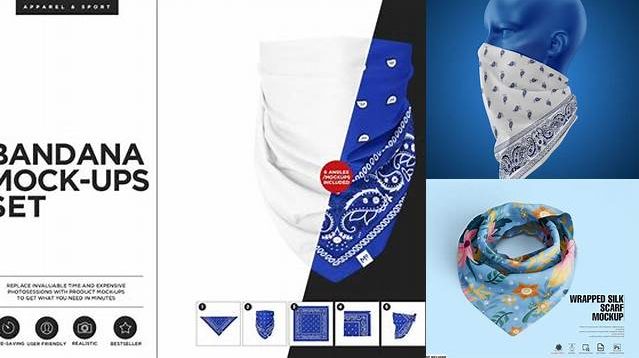 4526+ Bandana Mockup Free Stylish Free PSD