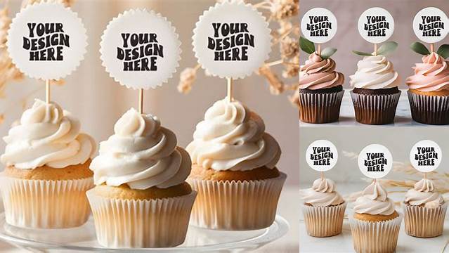 4558+ Cupcake Topper Mockup Free Free Editable PSD