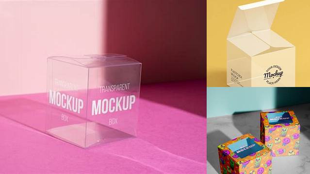 4565+ Transparent Box Mockup Creative Design File