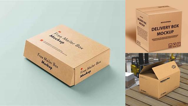 4582+ Delivery Box Mockup Mockup PSD