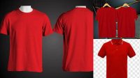 4605+ Mockup Kaos Polos Merah PSD Download