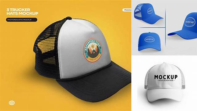 4605+ Trucker Hat Mockup Creative Layered Design File