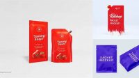 4606+ Ketchup Sachet Mockup PSD Download