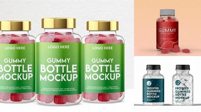 4632+ Gummy Bottle Mockup Free High-Quality PSD Files