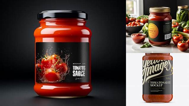 464+ Tomato Sauce Jar Mockup Free Digital Download