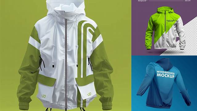 4645+ Windbreaker Mockup PSD Download