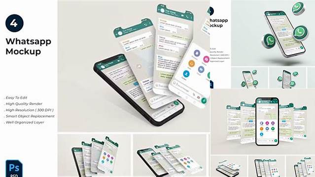 4650+ Whatsapp Mockup Download Free PSD