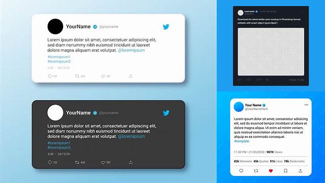 4664+ Twitter Post Mockup PSD Free Download