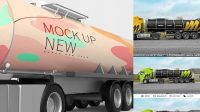 4667+ Fuel Truck Mockup Stylish Free PSD