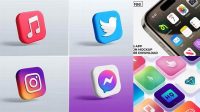 4673+ Free App Icon Mockup Creative PSD Templates