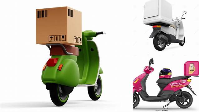 4675+ Motorcycle Delivery Box Mockup Easy Editable