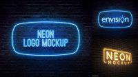 4680+ Neon Logo Mockup PSD for Creative Projects