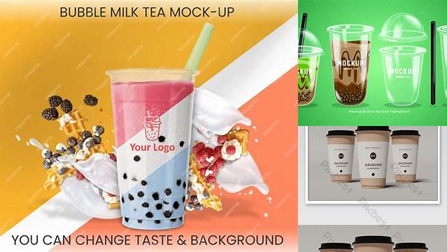 4702+ Milk Tea Mockup Layered PSD File